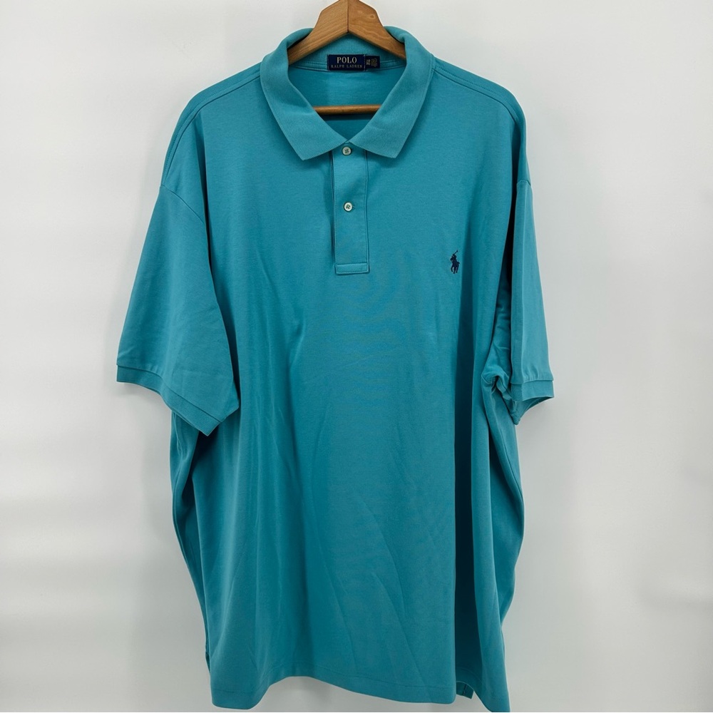 Polo Ralph Lauren‎ Polo Shirt Mens 3XB Blue Big Tall Cotton Pony Classic Preppy